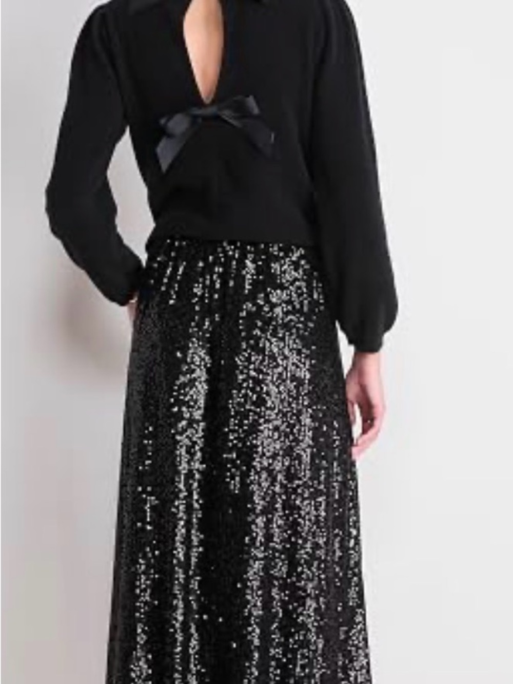 Kaia Sequin Skirt Black Sequin Maxi Skirt - Elegant Evening Skirt